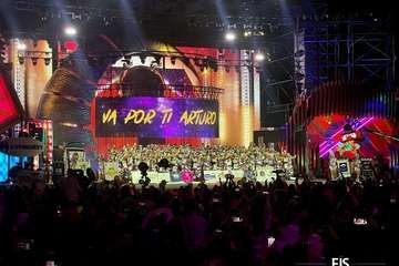 Actuación de la murga teldense Los Nietos de SaryManchez en la segunda fase del concurso carnavalero de la capital grancanaria/FJS Fotografía y TA.